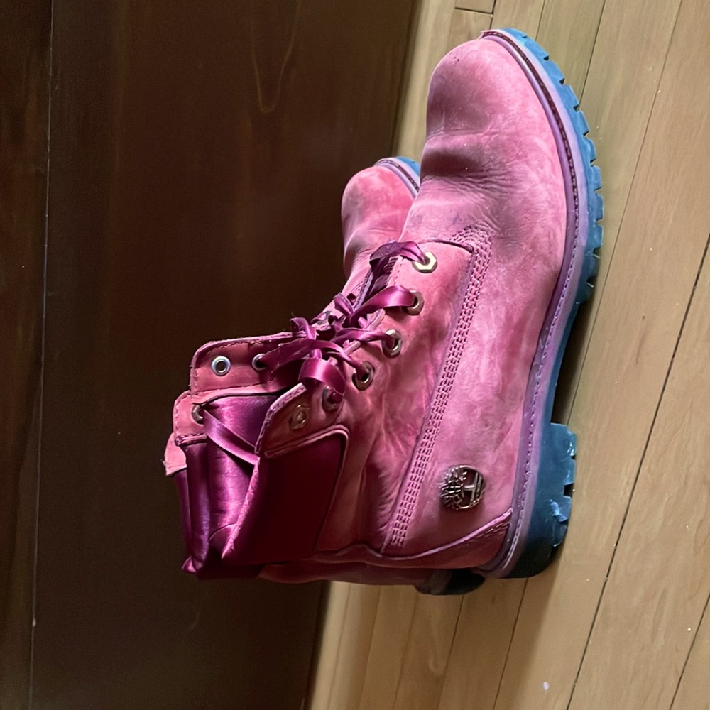 Timberland boots - red - satin laces